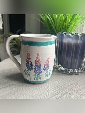 Vintage Columbia Falls Maine Lupine Pottery Creamer Pitcher